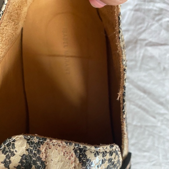 Isabel Marant Fezzy Snakeskin Embossed Leather Convertible Penny Loafer Mules 39 - Picture 5 of 12